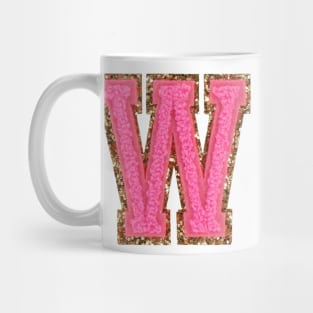 W preppy letter Mug